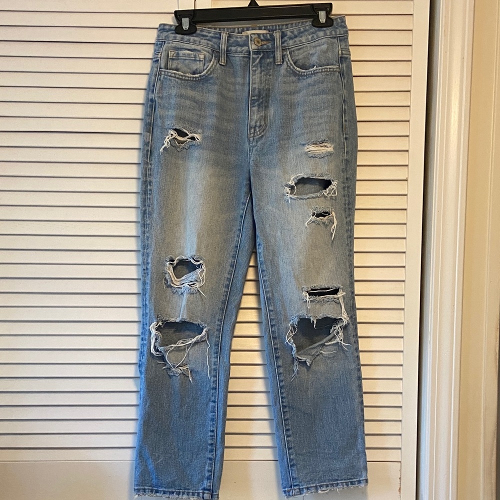 Altar'd State Vervet Light Blue Distressed 100% Cotton Jeans Woman’s 26